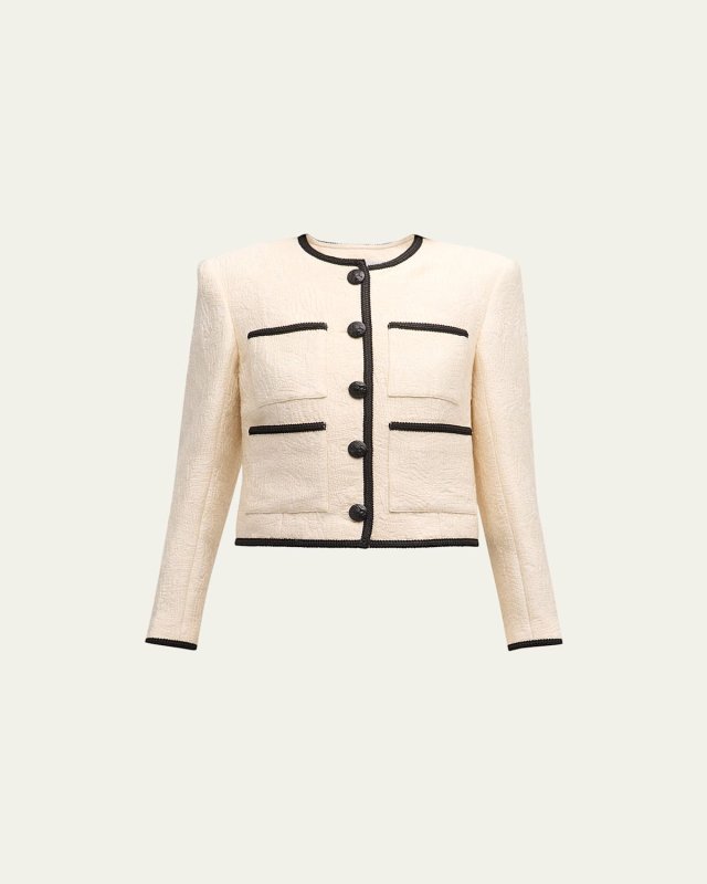 Darla Tailored Jacquard Jacket